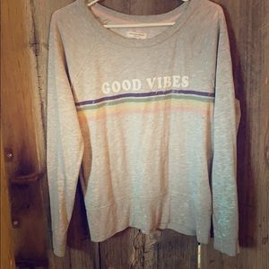 Gray Good Vibes Sweatshirt